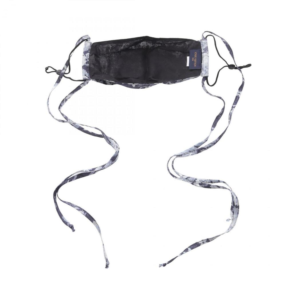 Louis Vuitton Mask Pouch Bandana Accessory, Cotton, Men's, Navy and White, MP... - Picture 3 of 6